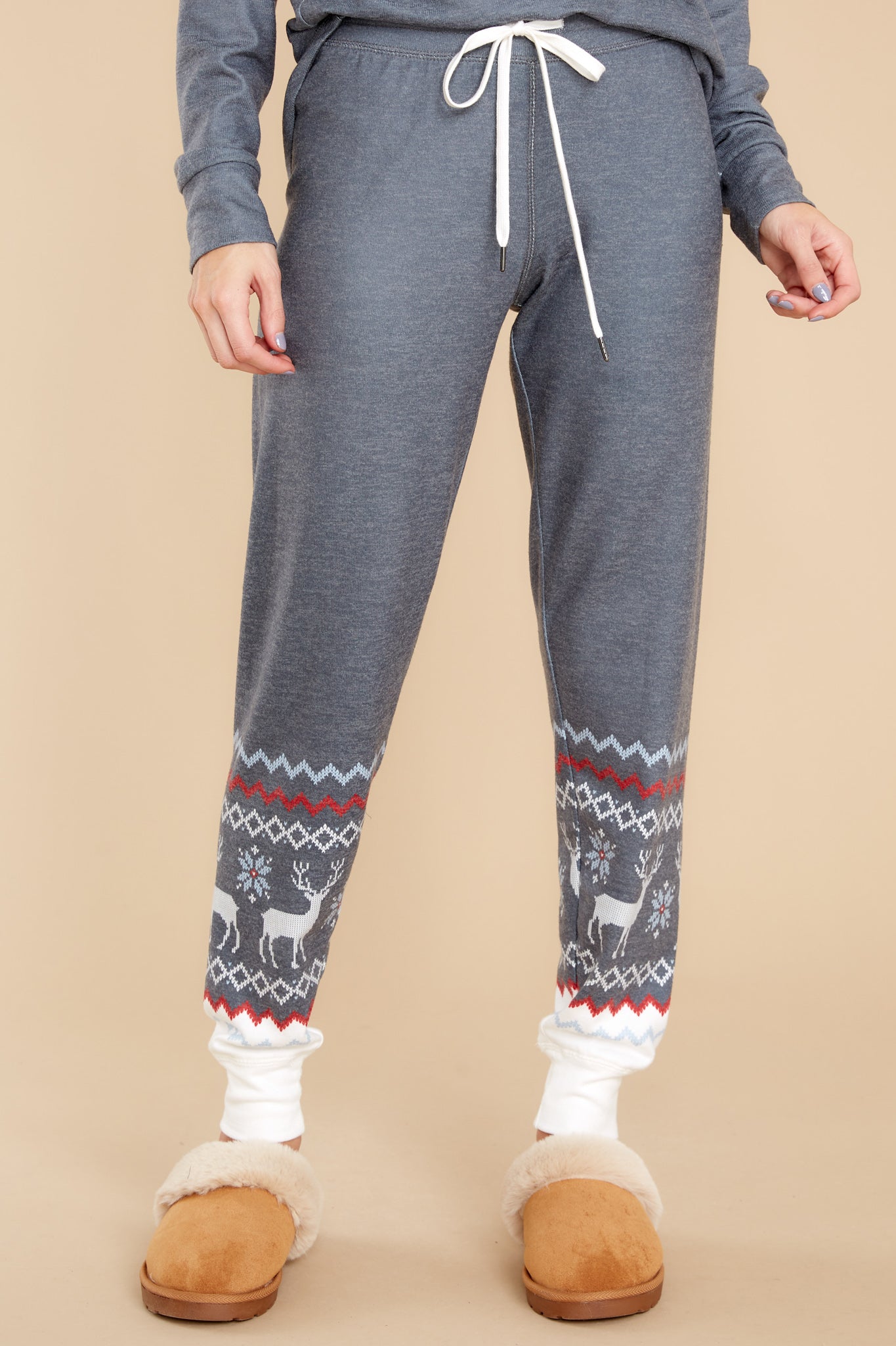 Peaceful Nights Charcoal Multi Print Joggers