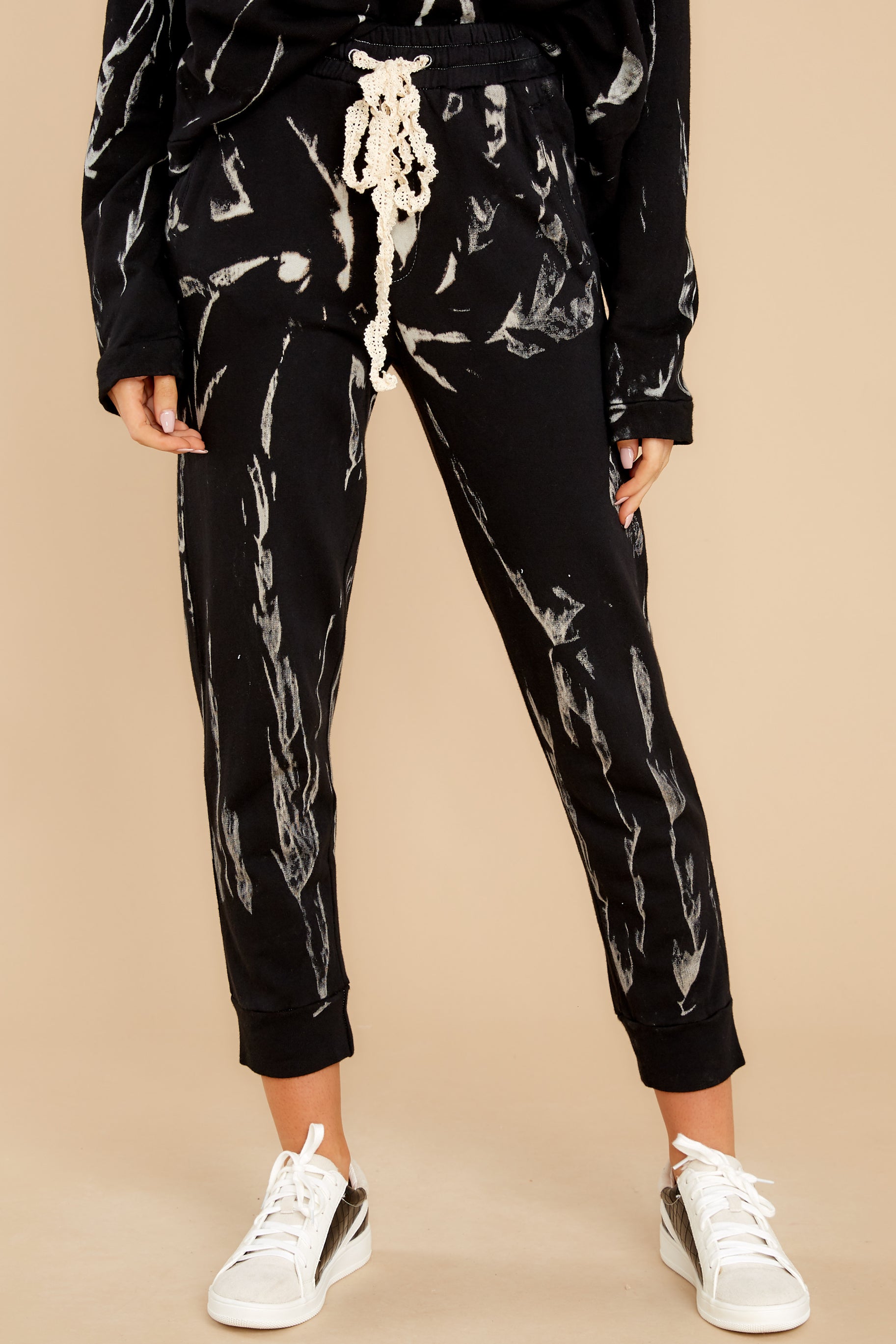 Perfect Pastime Black Tie Dye Joggers