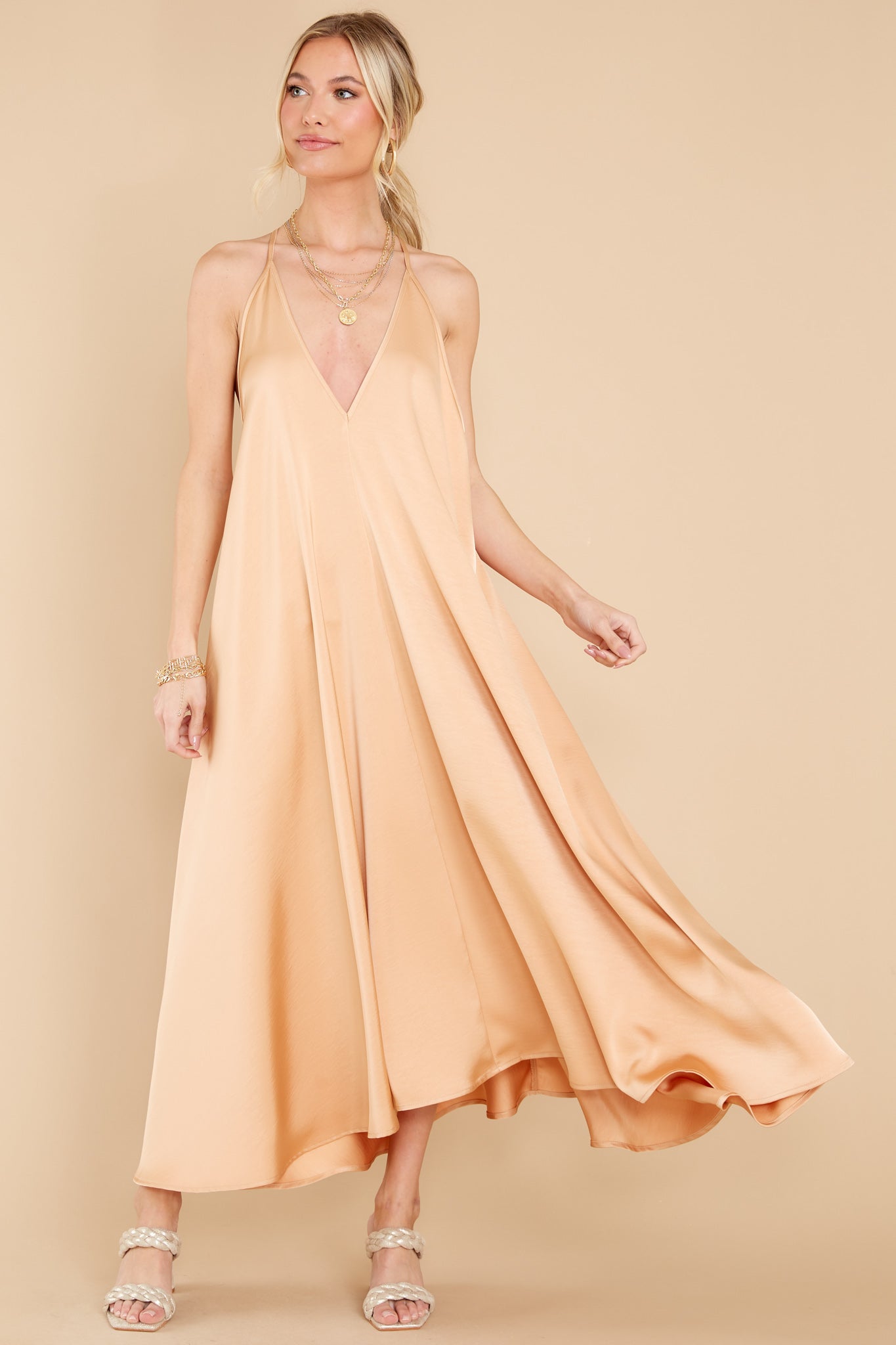 Priceless Gem Apricot Maxi Dress