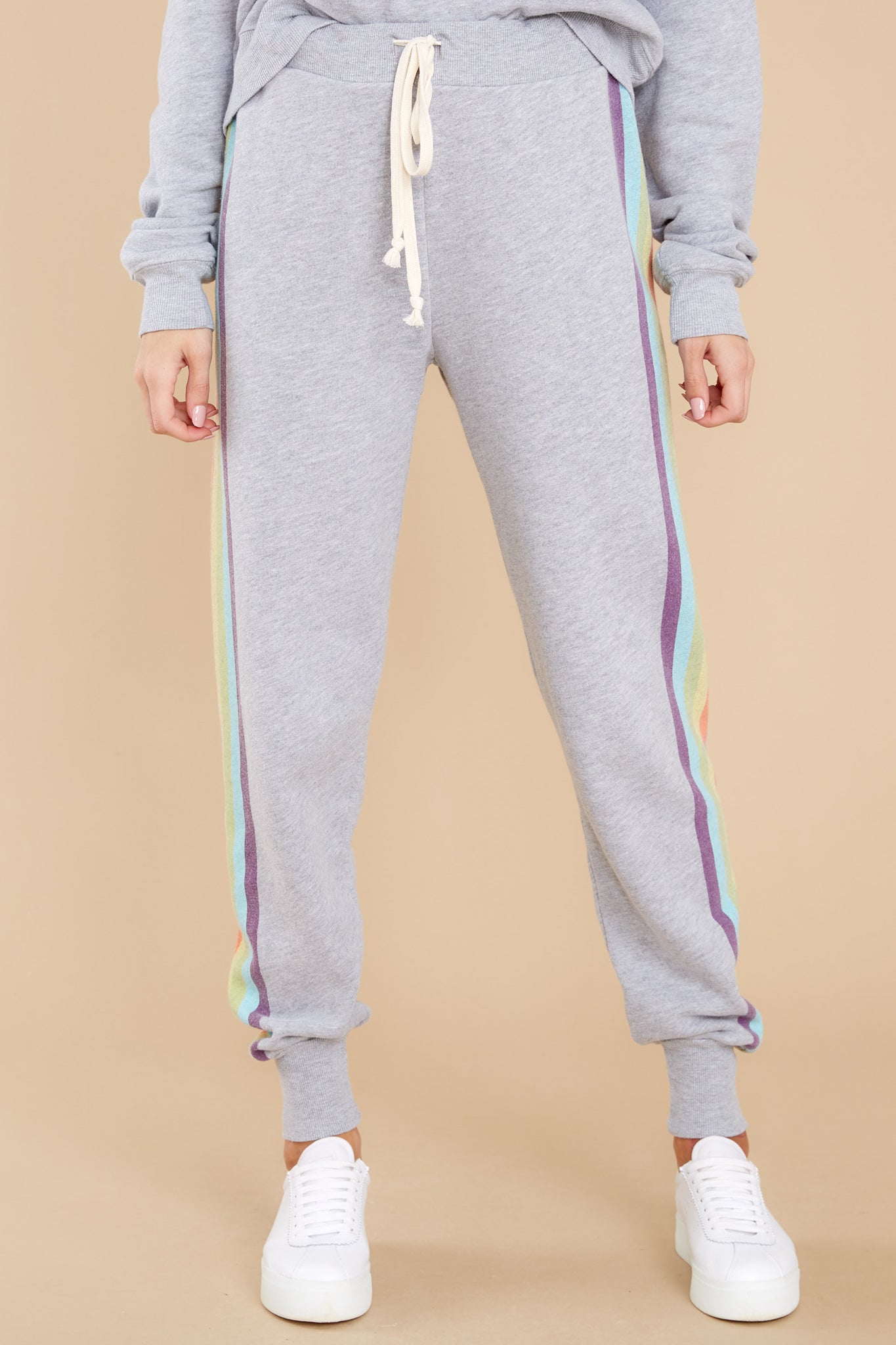 Rainbow Stripe Heather Jack Jogger