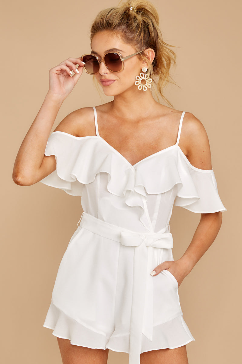 Ready For A Trip To The Coast White Romper