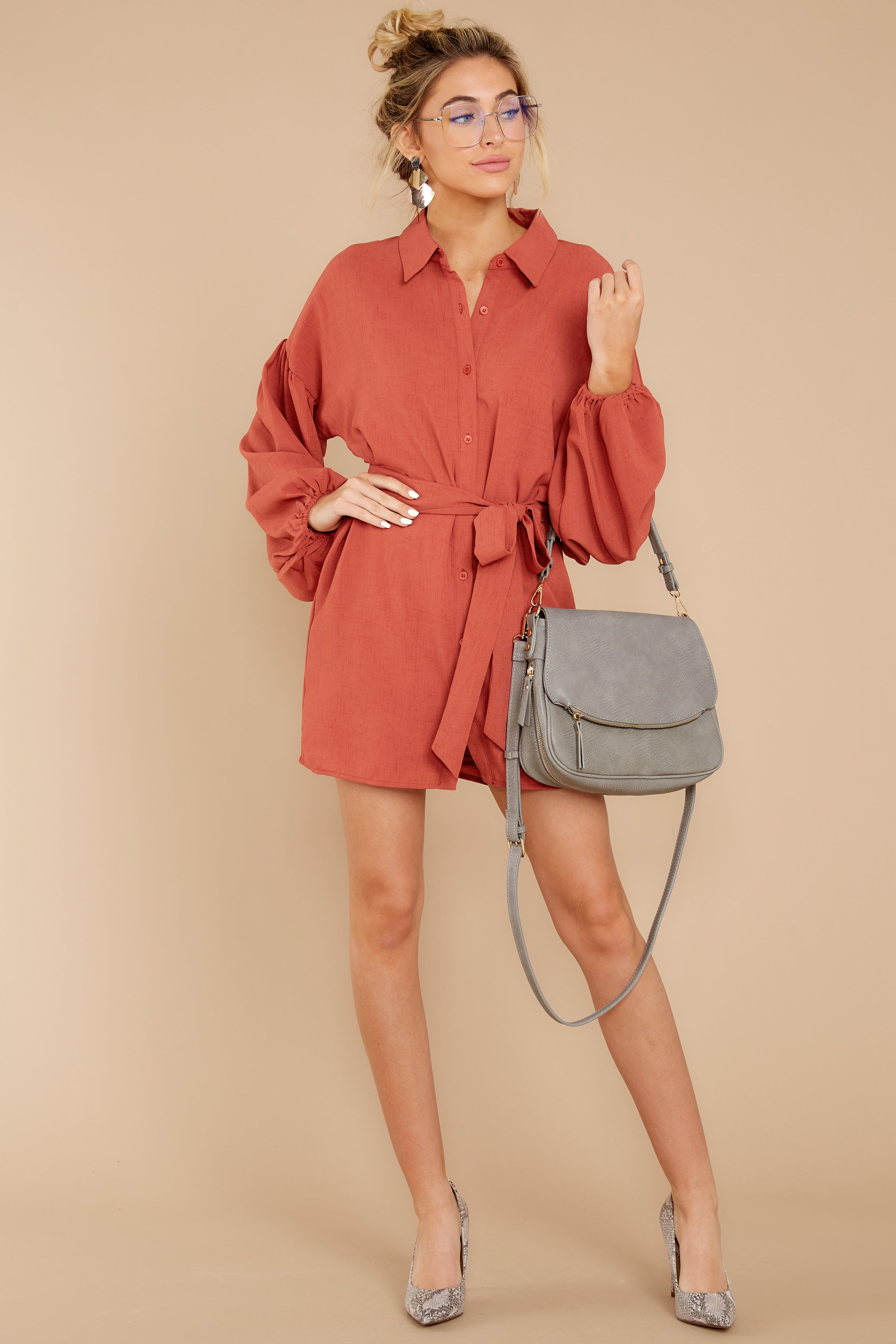 Ready Set Style Terracotta Orange Dress