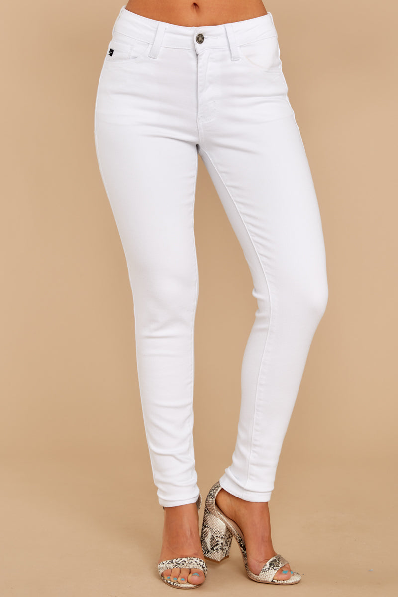 Rise Up White Petite Skinny Jeans