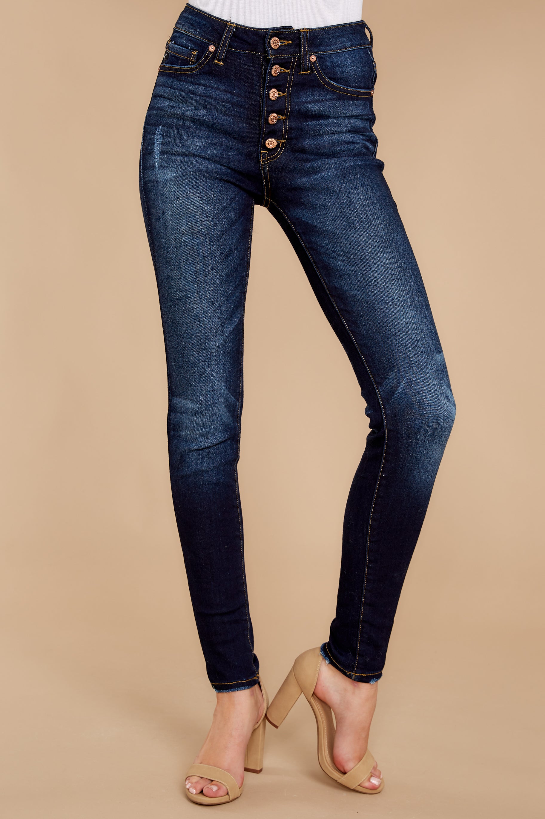 Rule The World Super Dark Wash Skinny Jeans