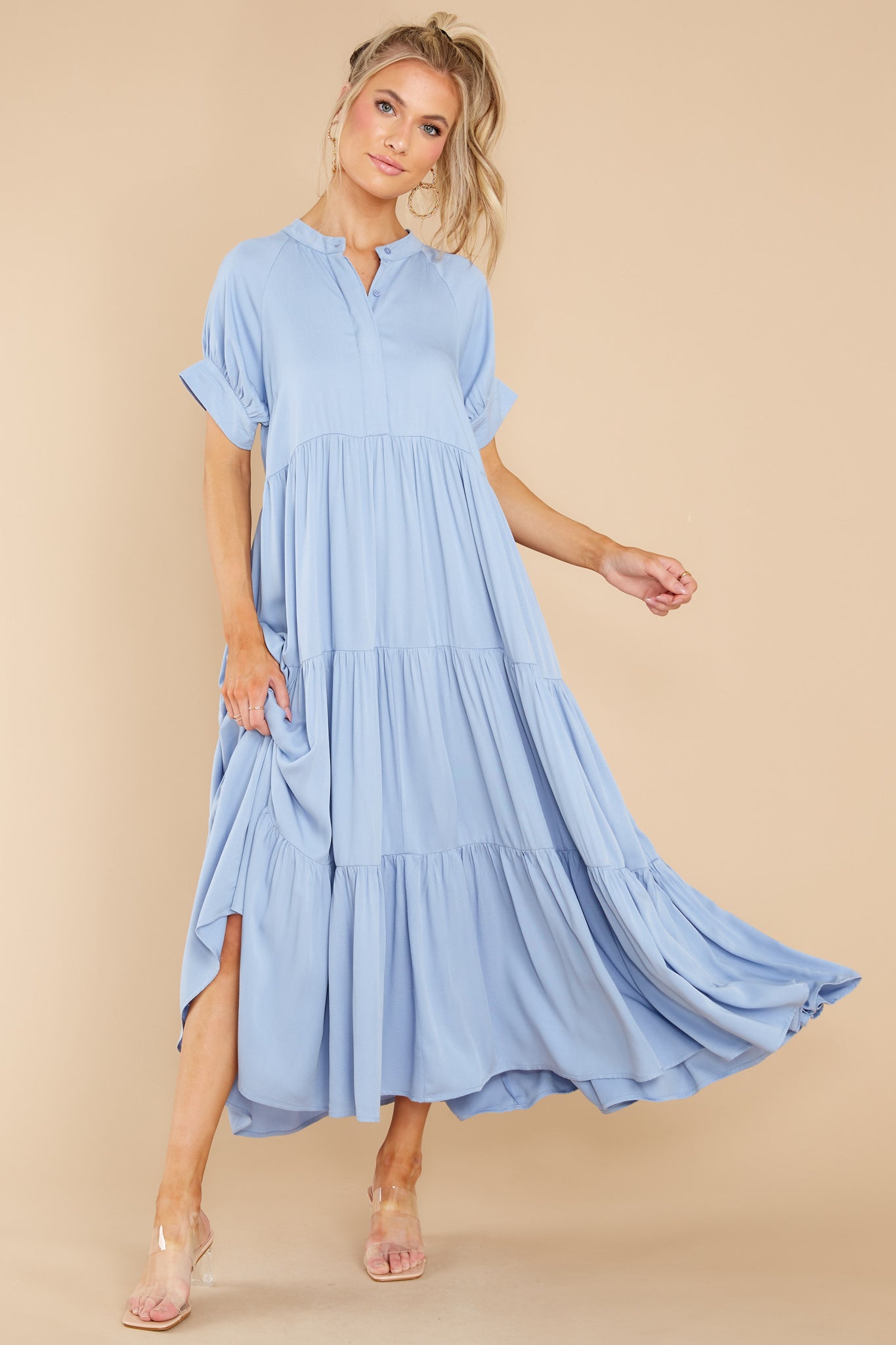 Saving My Love Sky Blue Maxi Dress